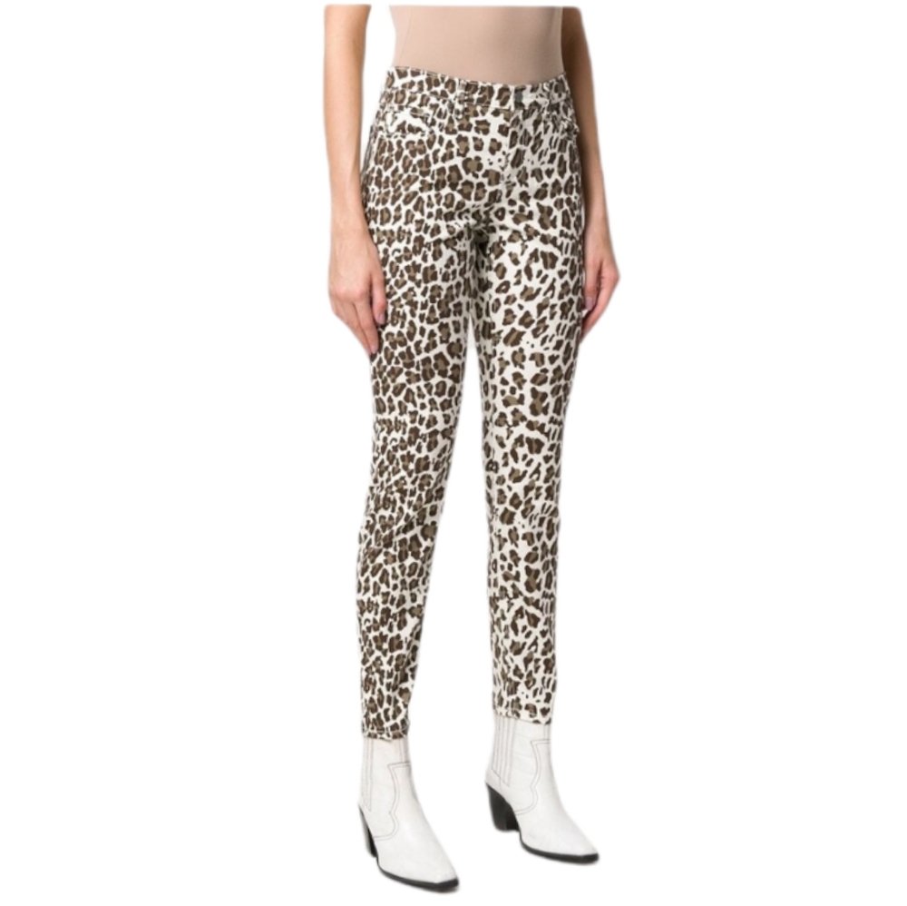 Michael Kors Savannah Leopard Print Jeans Size 2